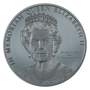 Cook Islands: In Memoriam Queen Elizabeth II 1 oz Silber 2022 Black Proof