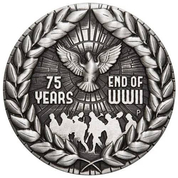 End of World War II 75th Anniversary 2020 2 oz Silber Antiqued Coin