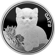 Fiji: Cats 5 oz Silber 2023 Prooflike