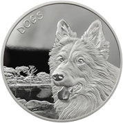 Fiji: Dogs 1 oz Silver 2023 Prooflike