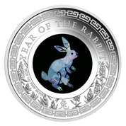 Perth Mint: Lunar III - Year of the Rabbit 1 oz Silber 2023 Proof Opal