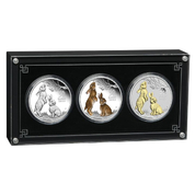 Perth Mint: Lunar III - Year of the Rabbit: Three-coin set 3 x 1 oz Silber 2023 