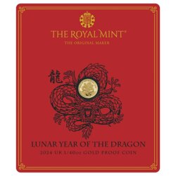 Royal Mint Lunar: Year of the Dragon 1/40 oz Gold 2024 Proof