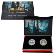 Set of 2 coins 20th Anniversary of The Lord of the Rings: The Two Towers coloured 2x1 oz Silver 2022 Proof
