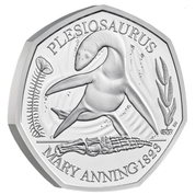 Tales of the Earth: Plesiosaurus 50p Silber 2021 Proof 