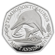 Tales of the Earth: Temnodontosaurus 50p Silber 2021 Proof
