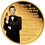 Tuvalu: James Bond Legacy 2nd issue - Roger Moore coloured 1/4 oz Gold 2023 Proof