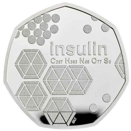 100 Years of Insulin Silber 2021 Proof Piedfort Coin 