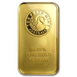 50 gram Goldbarren Perth Mint
