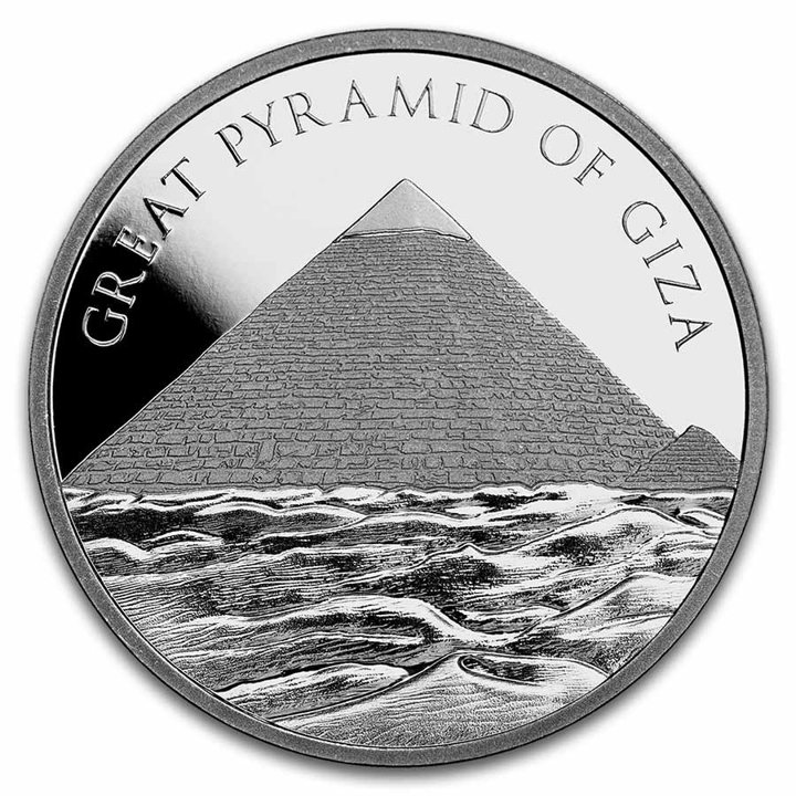 7 Wonders of the World: Great Pyramid of Giza 1 oz Silber Round Coin