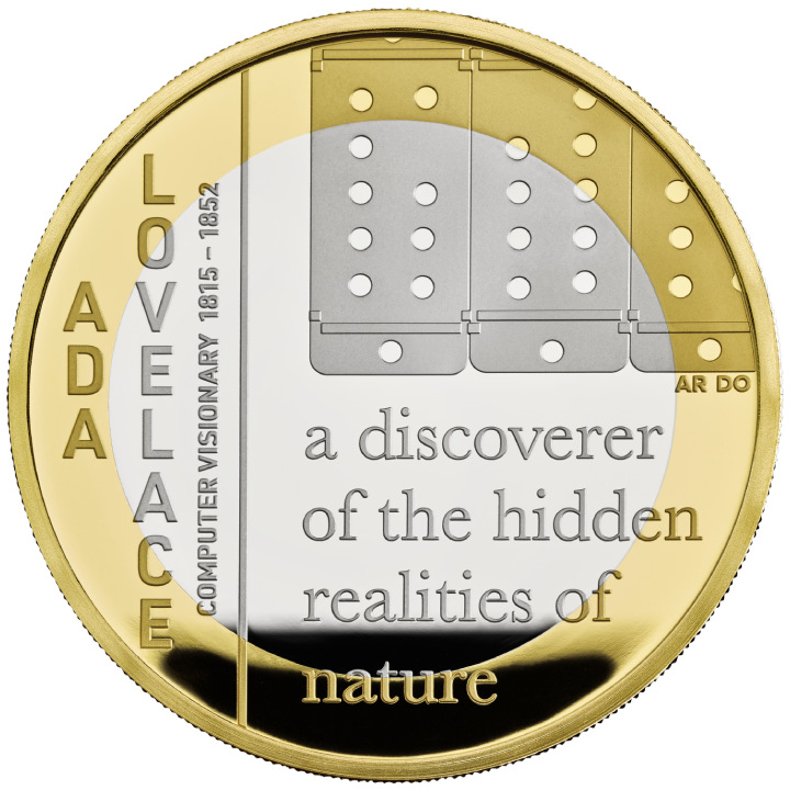 Ada Lovelace £2 Silber 2023 Gilded Proof Coin