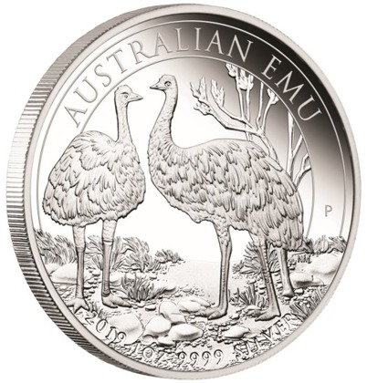 Australian Emu 1 oz Silber 2019 Proof Bescheinigung 1-20