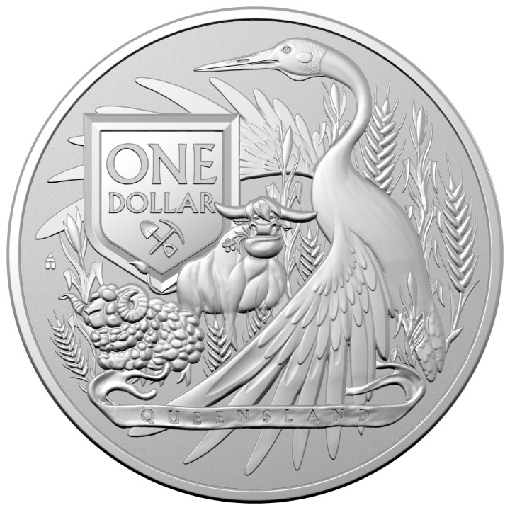 Australia's Coat of Arms - Queensland 1 oz Silber 2023 Coin