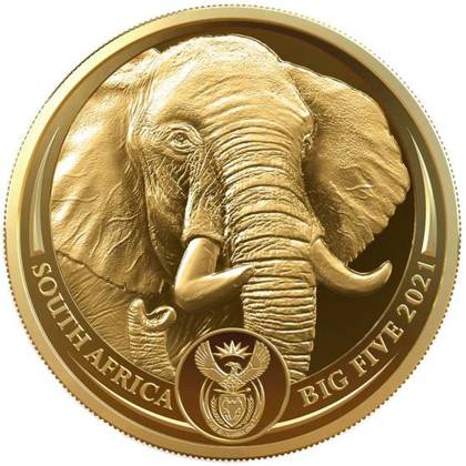Big Five II: Elephant 1/4 oz Gold 2021 Proof