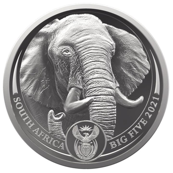 Big Five II: Elephant 1 oz Platinum 2021 Proof