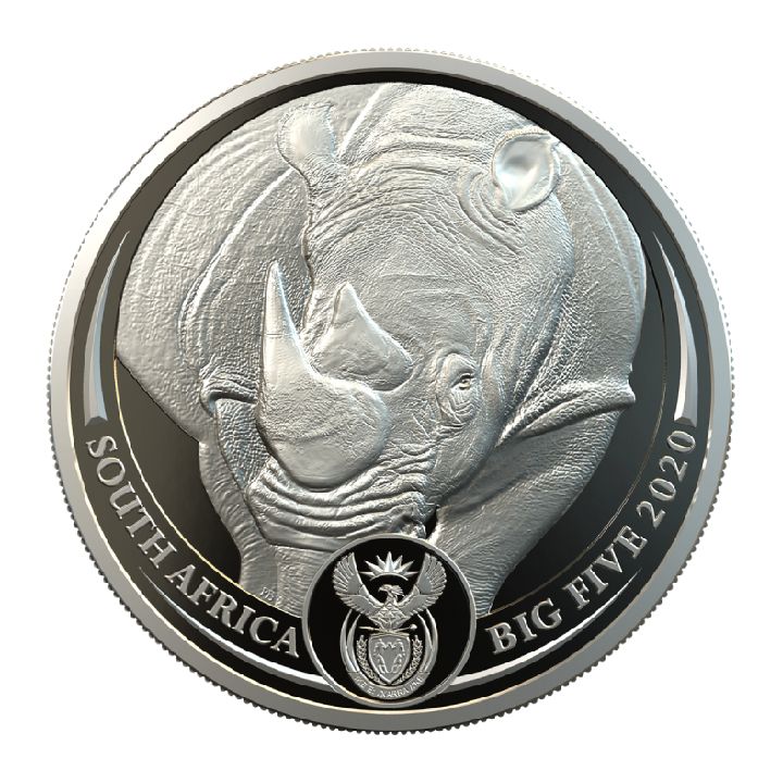 Big Five: Rhino 1 oz Platinum 2020 Proof