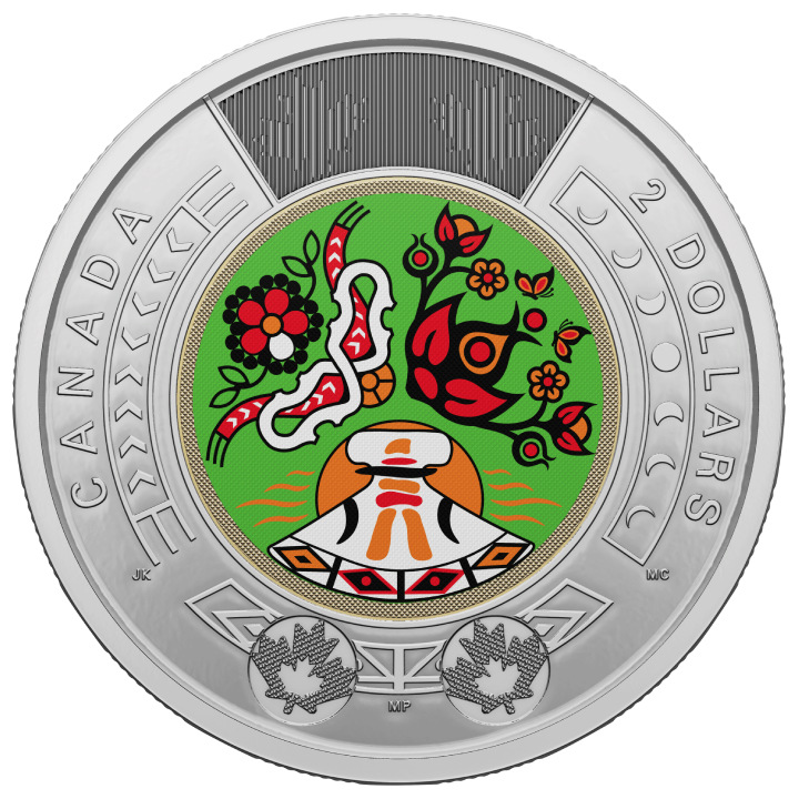 Canada: National Indigenous Peoples Day coloured $2 2023 