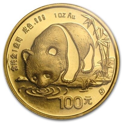 China Panda 1 oz Gold 1987 Y-S