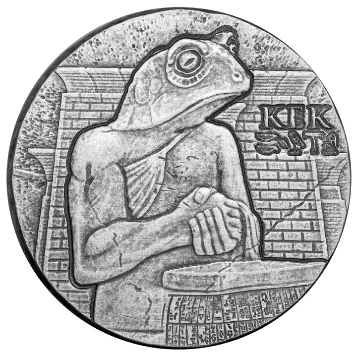 Czad: Egyptian Relic - Kek Frog God 5 oz Silber 2022 Antiqued Coin 