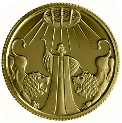 Daniel in the Den of Lions 1 NIS Gold 2012 Proof 