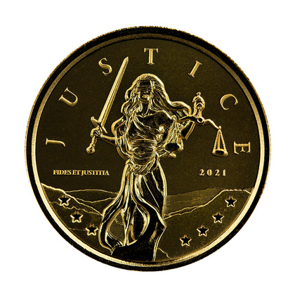 Gibraltar: Lady Justice 1 oz Gold 2021