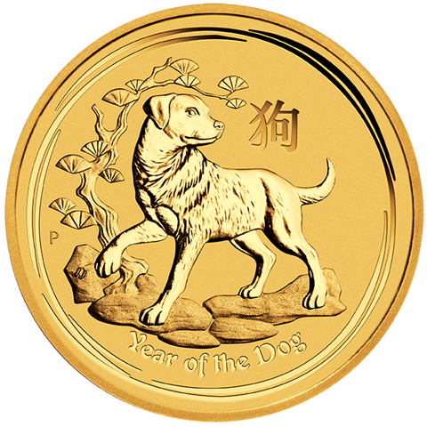 Lunar II: Jahr des Hund 1 oz Gold 2018