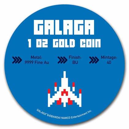 Niue: Galaga - 40th Anniversary 1 oz Gold 2021 