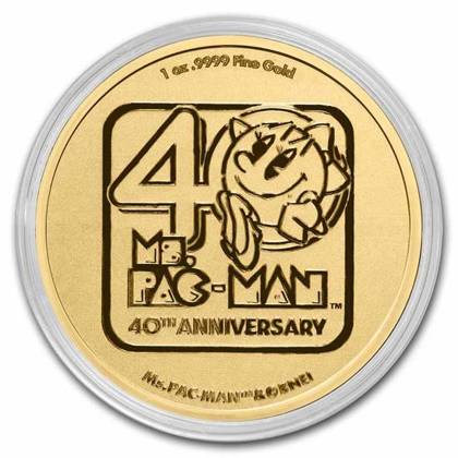 Niue: Ms. PAC-MAN 40th anniversary 1 oz Gold 2021