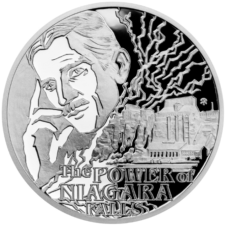 Niue: Nikola Tesla - Niagara Falls $1 Silver 2023 Proof