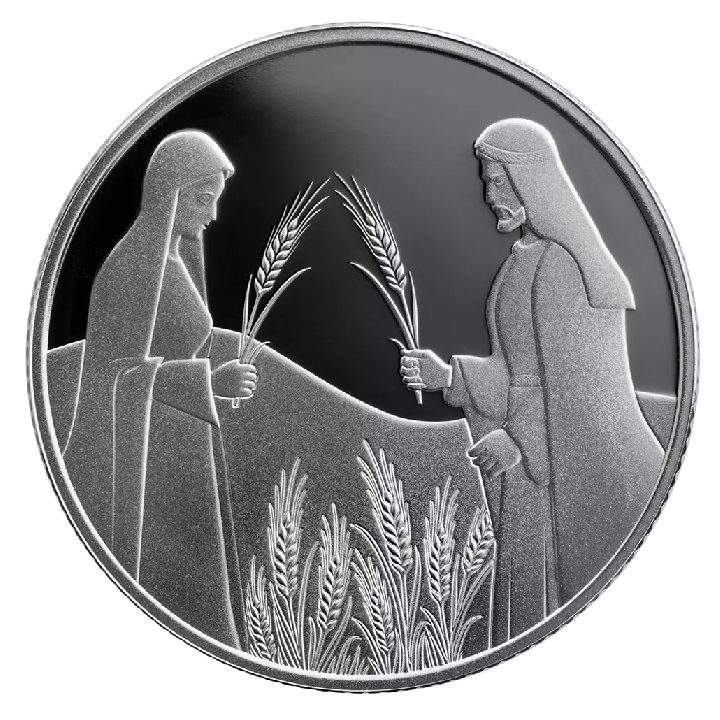Ruth in Boaz's Field 1 oz Silver 2020 Proof Coin 