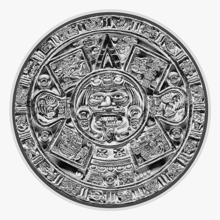 Samoa: Aztec Calendar 5 oz Silver 2022 Prooflike