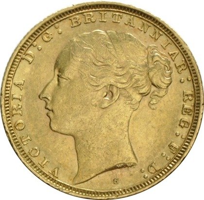 Sovereign Great Britain Queen Victoria 1871-1887