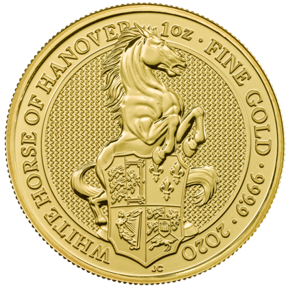 The Queen’s Beasts 2020: The White Horse of Hanover 1 oz Gold