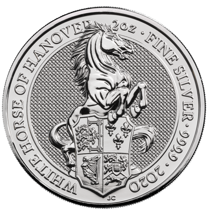 The Queen’s Beasts 2020: The White Horse of Hanover 2 oz Silber