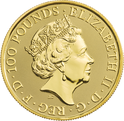 The Queen’s Beasts 2020: The White Lion of Mortimer 1 oz Gold