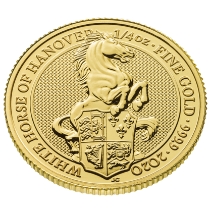 The Queen’s Beasts 2020: he White Horse of Hanover 1/4 oz Gold