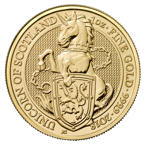 The Queen’s Beasts: The Unicorn of Scotland 1 oz Gold 2018
