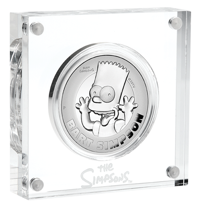 Tuvalu: Bart Simpson 2 oz Silber 2022 Proof High Relief 