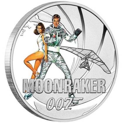Tuvalu: Moonraker coloured 1/2 oz Silver 2021 Proof 