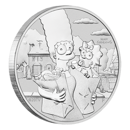 Tuvalu: The Simpson - Marge and Maggie 1 oz Silver 2021