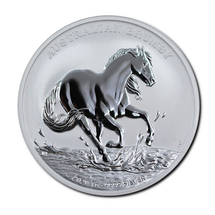 Wildpferde Australiens - Brumby 1 oz Silbermünze 2020
