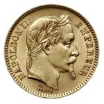 20 Francs Napoleon III mit einem Kranz auf dem Kopf Random Year