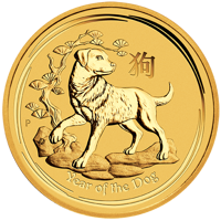 Lunar II: Jahr des Hund 1/4 oz Gold 2018