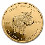 Republic of Chad: Mandala Warthog 1 oz Gold 2021