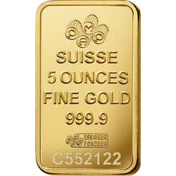 Lingotto d’oro PAMP Lady Fortuna 5 oz oro