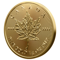 Hoja de Arce Canadiense 25 x 1 gramo Oro 2023