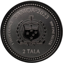 Samoa : The Teacher 1 once d'argent 2023 Black Rhodium Proof