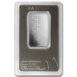 Valcambi 1 oz Platino Lingote 