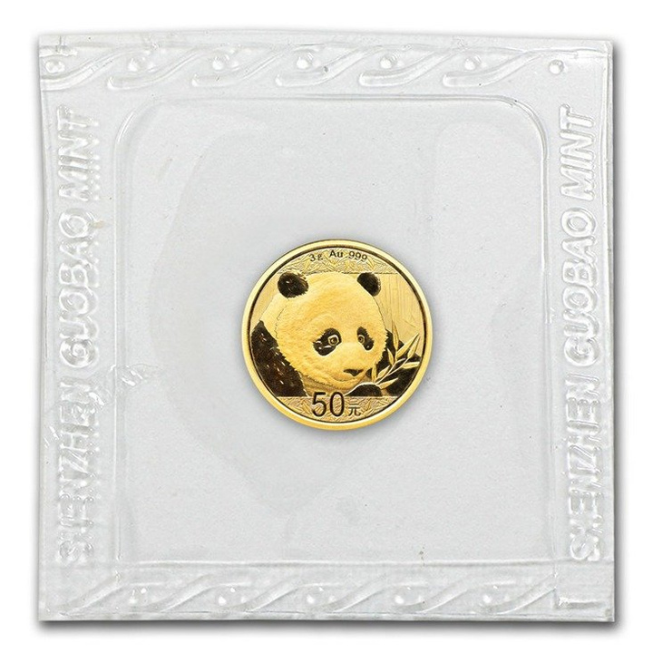 Panda cinese 3 grammi d'oro 2018