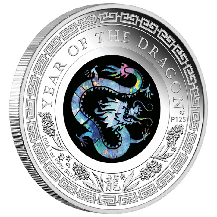Perth Mint: Lunar III - Year of the Dragon 1 oz Silber 2024 Proof Opal